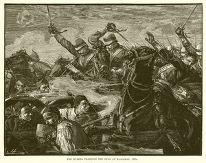 卫兵在1882年在卡萨辛为枪支收费 作者 英语学校