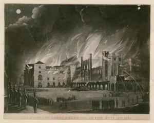 上议院和下议院着火，1834年10月16日 作者 英语学校