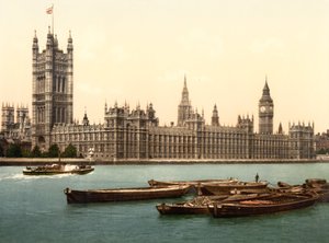 伦敦议会大厦（手工彩色照片） 作者 英语学校