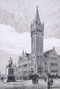 独立教会，澳大利亚墨尔本柯林斯街，来自澳大利亚图片，酒吧。 1886年，宗教信仰学会 作者 英语学校
