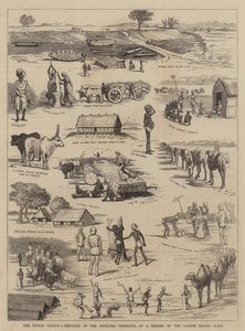 印度饥荒，受灾地区的草图，由饥荒救济人员绘制（版画） 作者 英语学校