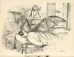 印度下属的吸血鬼，摘自德里素描本，1850-54页 作者 英语学校