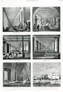 印支 - 中国鸦片贸易：巴特那鸦片工厂的笔记，取自1882年的The Graphic 作者 英语学校