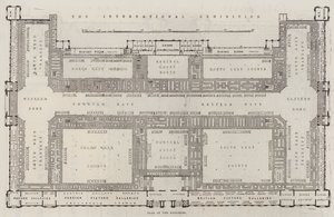 国际展览，画廊平面图（版画） 作者 英语学校