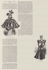 女士专页，连衣裙（石版画） 作者 英语学校