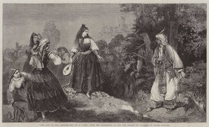 “The Last of the Abencerages”，来自新水彩画家协会展览（版画） 作者 英语学校