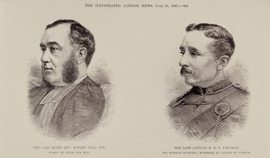 The Right Right Rev. Rowley Hill，Sodor and Man的主教和已故的第6个Punjaub步兵队长EBT Vaughan，由Dacoits在Burmah谋杀，来自伦敦新闻画报，1887年6月18日（e 作者 英语学校