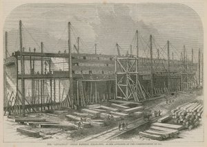 利维坦（大东方）蒸汽船，她出现在1855年的开始 作者 英语学校