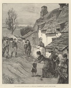 Llanerch 煤矿爆炸，在蒙茅斯郡 Abersychan，将死者带回家（雕刻） 作者 英语学校