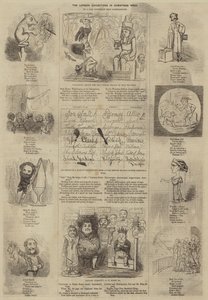 圣诞周的伦敦展览（雕版印刷）。 作者 英语学校