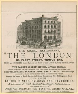 伦敦餐厅，191 Fleet Street，Temple Bar 作者 英语学校