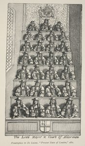 1681年De Launese Angolise大都会的市长和奥尔德曼宫 作者 英语学校