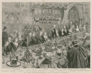 1887年11月9日在伦敦市政厅举行的市长宴会 作者 英语学校