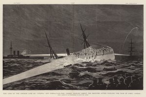 在直布罗陀附近失去锚线 SS“乌托邦”，该船在对 HMS“安森”号的公羊犯规约十分钟后沉没（雕刻） 作者 英语学校