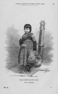 路西法的火柴姑娘（雕刻）。 作者 英语学校