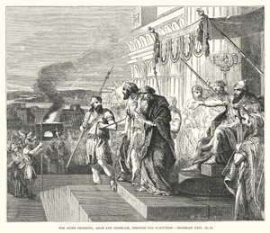 The Lying Prophets, Ahab and Zedekiah, ordered for Execution, Jeremiah XXIX, 21, 22 (engraving) 作者 英语学校