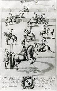Manug&39;d Horse，来自1686年Richard Blome出版的“The Gentleman&39;s Recreation” 作者 英语学校
