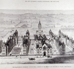 威尔士王子和公主开设的马里波恩医院，1881年2月7日“伦敦新闻画报”开幕 作者 英语学校