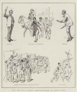 海德公园五一劳动示威（版画） 作者 英语学校
