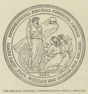 医学大会纪念奖章，背面（雕刻） 作者 英语学校