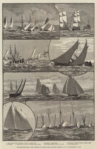 帕尔马的地中海舰队帆船赛，海军上将杯比赛（雕刻） 作者 英语学校
