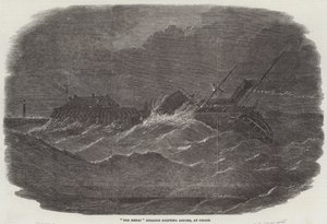 "The Menai" Steamer drifting Ashore, at Calais (engraving) 作者 英语学校