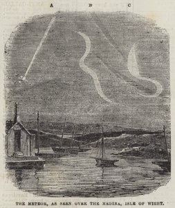 在怀特岛麦地那上空看到的流星（雕刻） 作者 英语学校