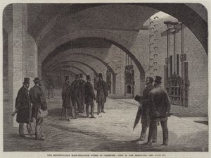 Crossness 的大都会主排水工程，水库景观（版画） 作者 英语学校