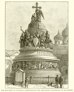 诺夫哥罗德纪念碑纪念帝国成立一千周年，1862年 作者 英语学校