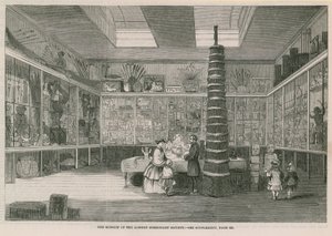 伦敦传教会博物馆位于布卢姆菲尔德街，于1859年6月25日在伦敦新闻画报上发表 作者 英语学校