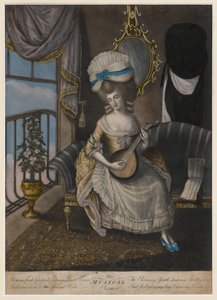 The Musical Charmer，1780（手工色的mezzotint） 作者 英语学校