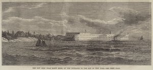 纽约湾入口处桑迪胡克附近的新堡（雕刻） 作者 英语学校