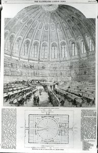 大英博物馆新阅览室于1857年5月9日出版于“伦敦新闻画报” 作者 英语学校