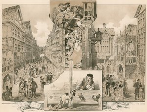 健康展览中的旧伦敦街; Whittingtons House，Pye Corner 作者 英语学校