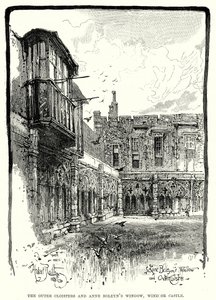 外回廊和安妮-波林之窗，温莎城堡（雕刻） 作者 英语学校