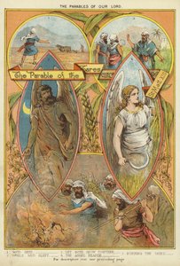 基督的比喻。稗子的比喻 (chromolitho) 作者 英语学校