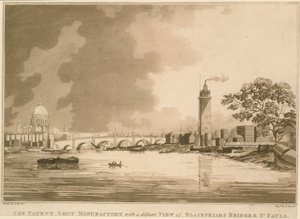 专利镜头制造厂，远眺伦敦Blackfriars Bridge和St Pauls 作者 英语学校