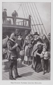 离开英格兰的朝圣者父亲（石版画） 作者 英语学校