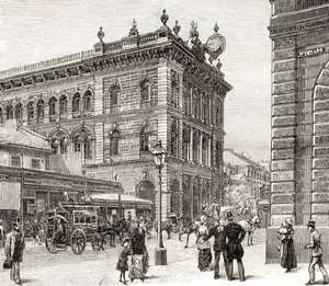 邮政局，乔治街，悉尼，1880年，来自霍华德威洛比的“澳大利亚图片”，由伦敦宗教学会出版，1886年 作者 英语学校