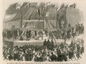 威尔士亲王奠定了Britsih和外国圣经协会新建筑的基石 作者 英语学校