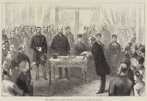 威尔士亲王为皇家音乐学院开幕（雕刻）。 作者 英语学校