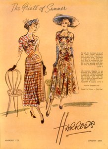 1948年6月，Harrods公司的夏季版画 作者 英语学校