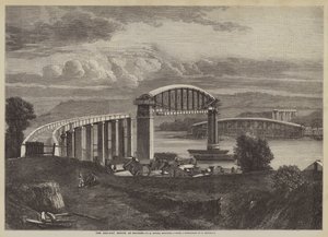 The Railway Bridge at Saltash, I K Brunel, Engineer (engraving) 作者 英语学校