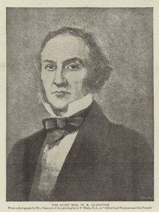 尊敬的 W E Gladstone (石版画) 作者 英语学校