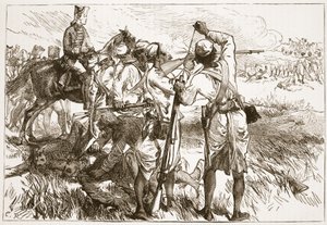 Buxar的Sepoys，插图来自卡塞尔斯画报的印度历史由詹姆斯格兰特，酒吧。 1879年 作者 英语学校