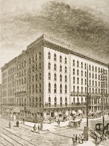 芝加哥谢尔曼酒店，1870年，1876年由宗教信仰协会出版的“美国图片” 作者 英语学校