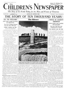 沉默的纪念日，1934年11月“儿童报”的头版（新闻纸）