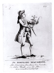 The Simpling Macaroni，酒吧。作者：N。Darly，1772年7月13日（雕刻）（bw照片） 作者 英语学校