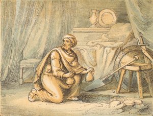 The Sin of Achan (coloured engraving) 作者 英语学校