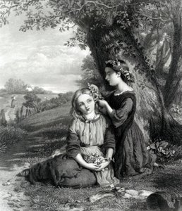 姐妹们，发表在艺术杂志（1867年），由C. Cousen，1867年刻 作者 英语学校